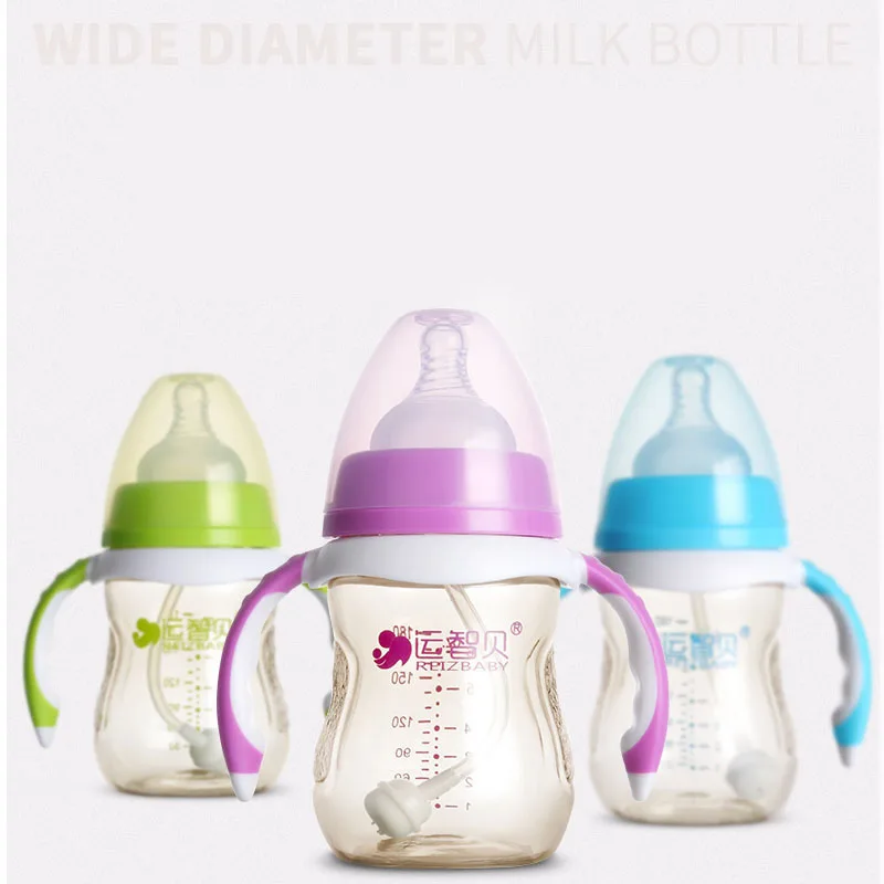 Brand Baby PPSU Bottle Feeding with Silicone Nipple Handle Dust-Cover Automatic | Мать и ребенок