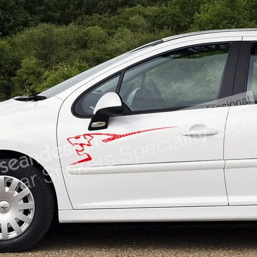 Автомобильная наклейка из ПВХ для Peugeot Sport Lion 206 207 307 308 407 408|Наклейки на автомобиль|