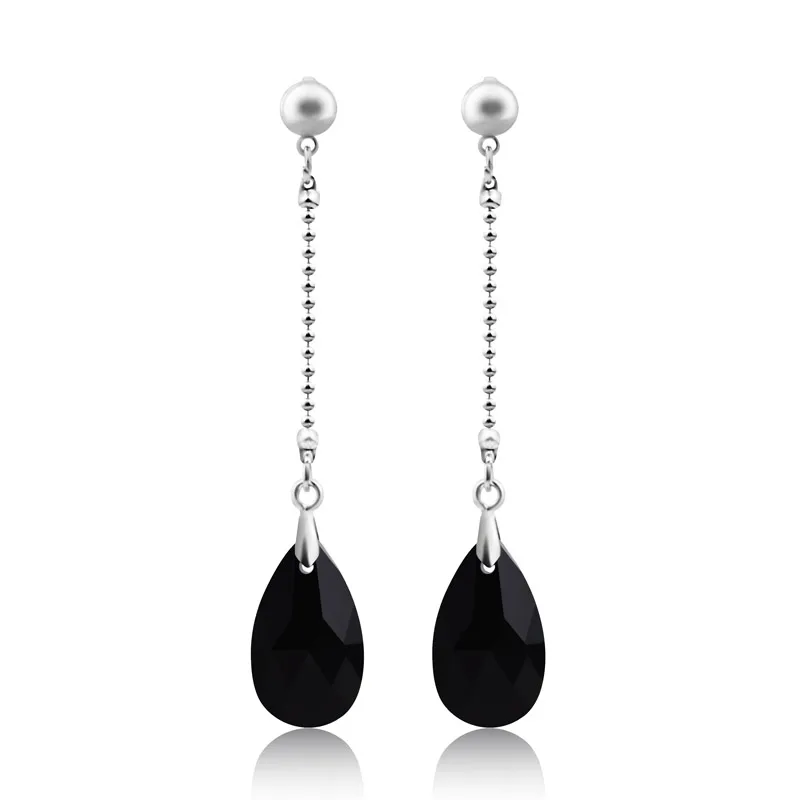 Женские серьги с длинным покрытием со стразами 8 видов цветов 2016|earrings for|earrings