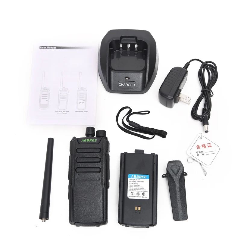 ABBREE AR-Q10 Powerful 10W 3000mAh Battery 99CH LED Hidden Display Screen UHF 400-470Mhz Long Range Two Way Radio Walkie Talkies | Мобильные