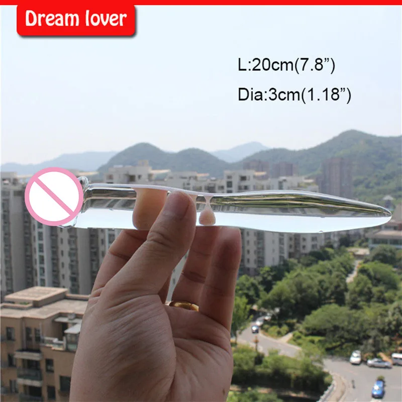 Кристаллический фаллоимитатор Pyrex для взрослых стеклянный Стеклянные секс