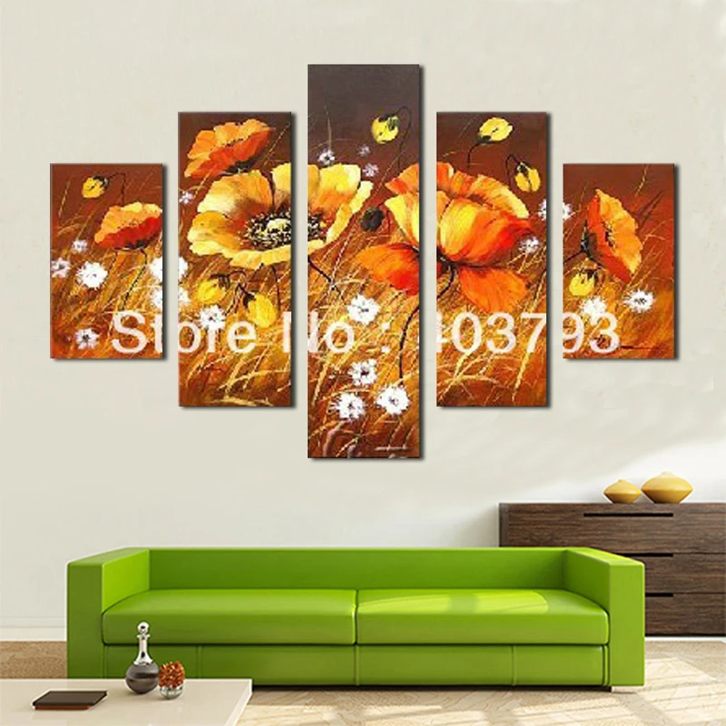 High quality  MODERN ABSTRACT HUGE WALL ART OIL PAINTING ON CANVAs Elegant flower FREE SHIPPING