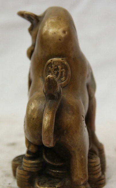 WBY913 + 5 "китайская медная народная статуя для денег богатства Yuan Bao Zodiac Year Bull Oxen Ball|statue eagle|statue of liberty jigsaw