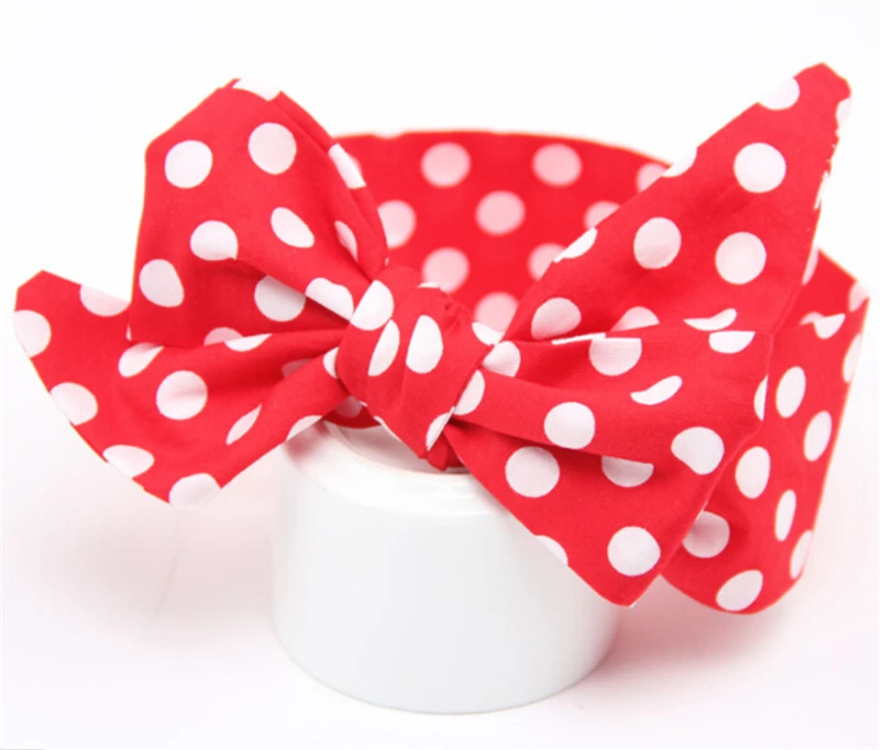 Повязка на голову в горошек и с цветочным принтом для маленьких девочек детская