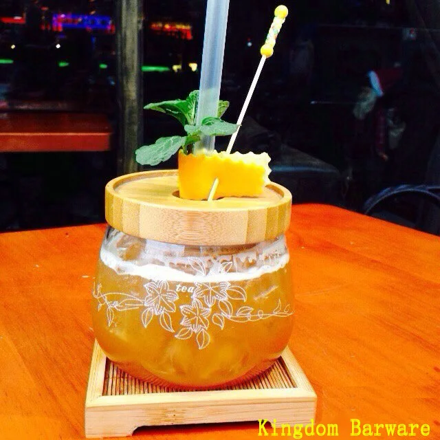 Набор из 6 бамбуковых подставок для коктейльных напитков стеклянная чашка Tiki