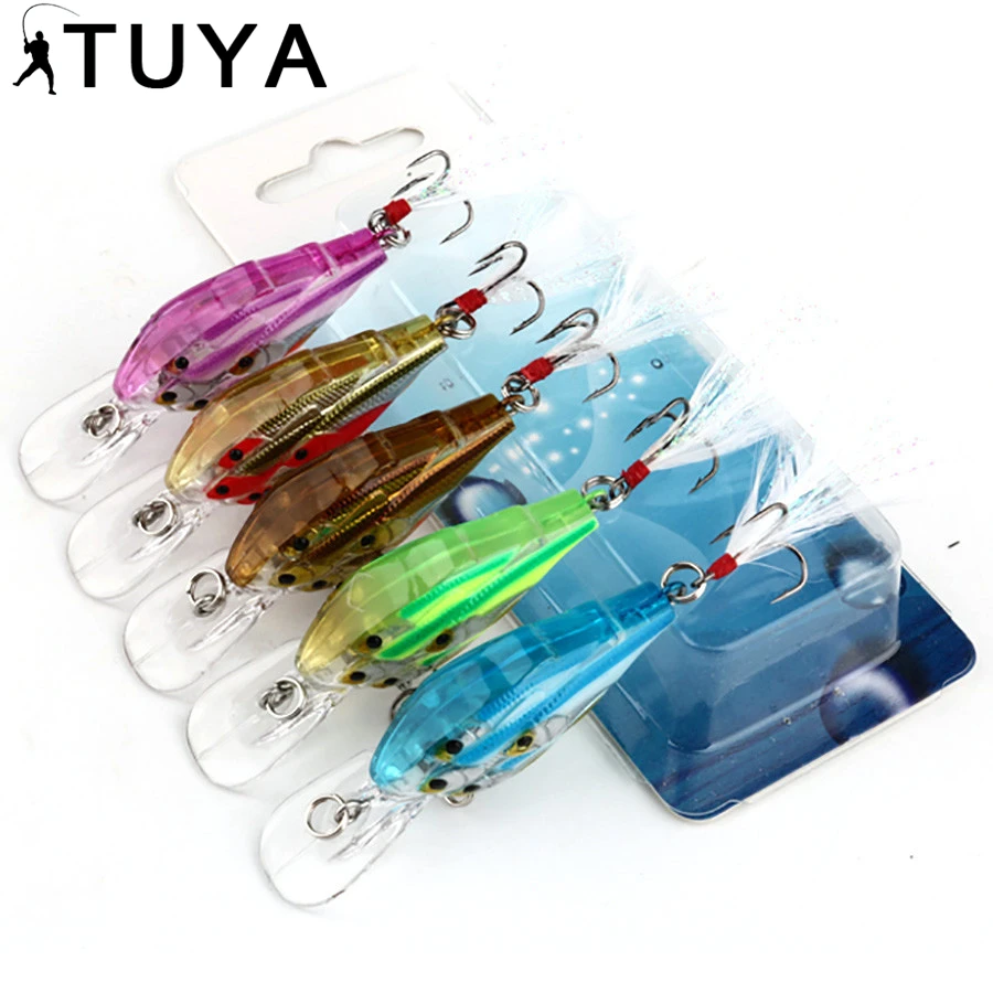 TUYA 5 шт./компл. Baitball Crankbait воблеры Minnow рыболовная приманка Bionic Fish школьная
