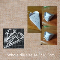 metal cutting dies conical box for diy scrapbook gift box paper card decorative craft embossing die 145165 mm