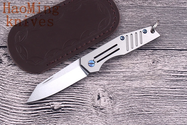 Мини портативный брелок спасательный D2 стальной складной нож карманный