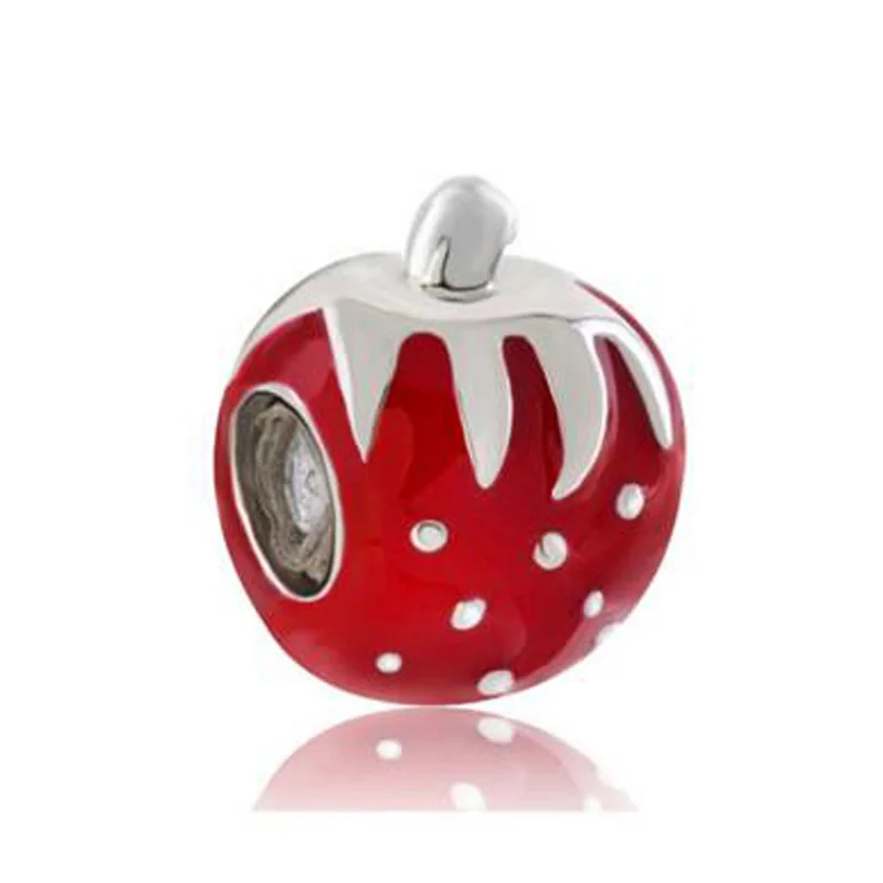 Новый продукт красная ручная эмалированная симпатичная Клубника Фрукты шарик