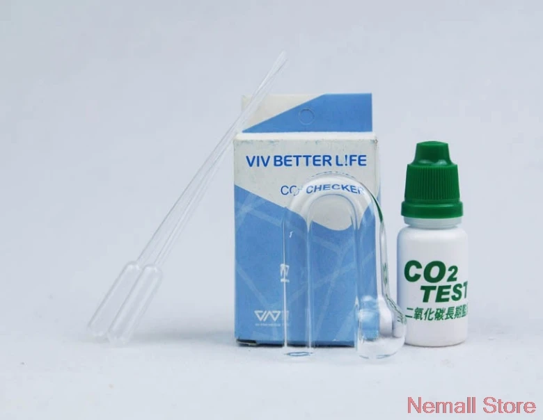 ADA Style VIV Glass Hang On Aquarium CO2 Testing Kit With Monitor And Long Time Last Test Liquid | Дом и сад