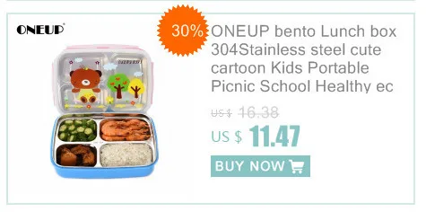 ONEUP Ланч-бокс 304 изящная нержавеющая сталь мультфильм bento box экологичный контейнер для еды для детей студентов BPA бесплатно Microwavable