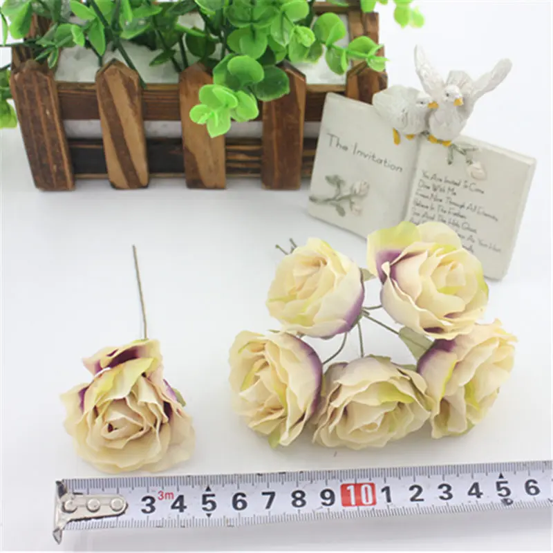 

6PCS free shipping simulation roses bouquet of the Department of decorative flower hand holding flower accessories