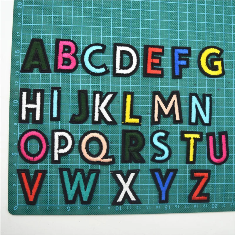 260pcs Letter A-Z Embroidered Colorful Alphabet English DIY Applique Patch | Дом и сад