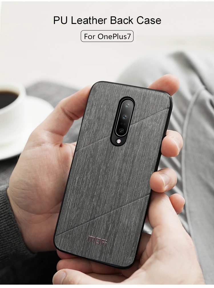 Для oneplus 7 pro чехол противоударный задняя крышка 1+ 7 pu кожаный бизнес защитный чехол s coque MOFi one plus 7 Чехол