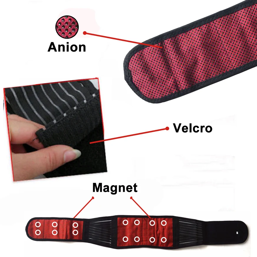 2021 поясничного Поддержка ремень Регулируемый турмалиновый самонагревающееся