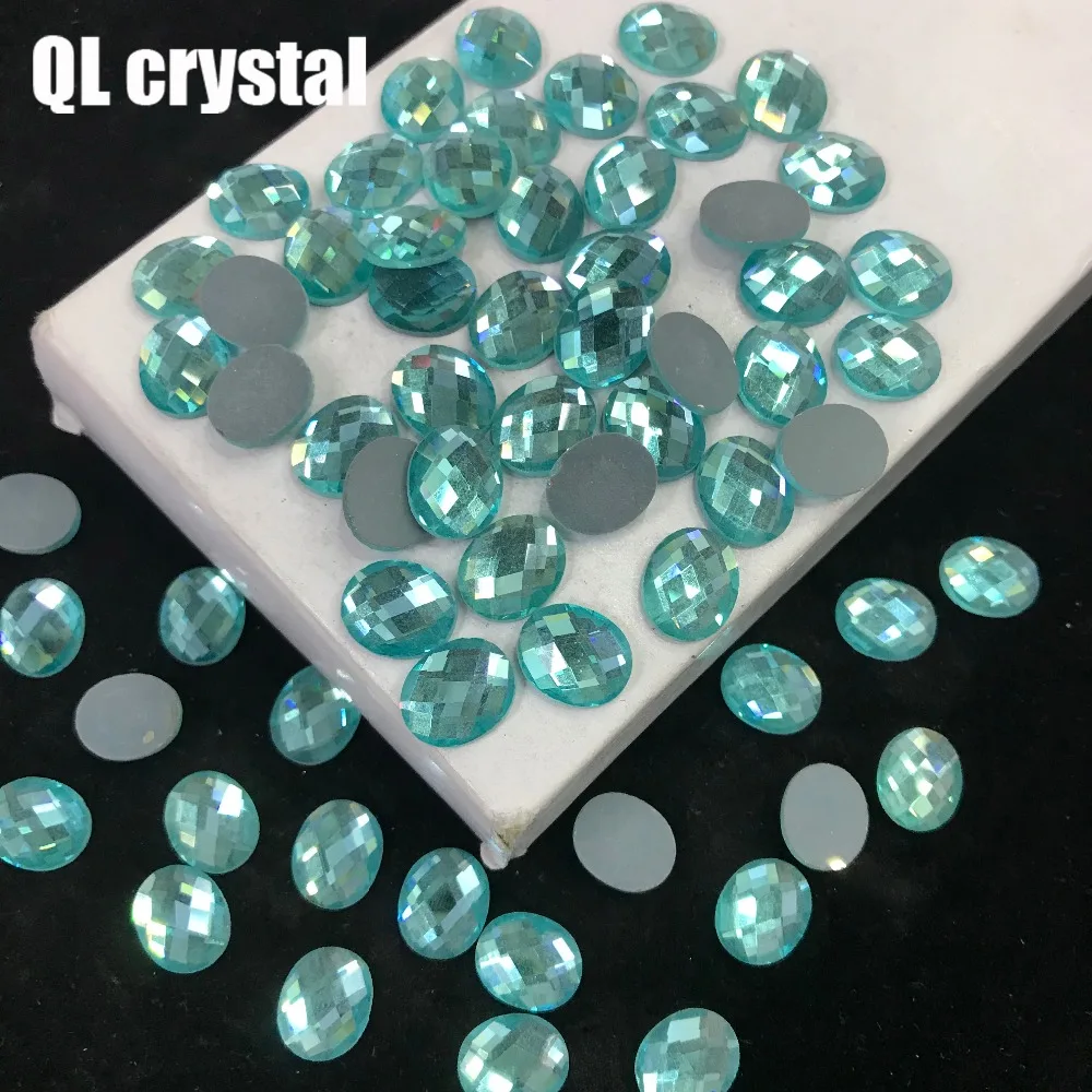 QL Кристалл 10x12 мм кристалл популярная DIY Одежда Обувные сумки клей на плоской