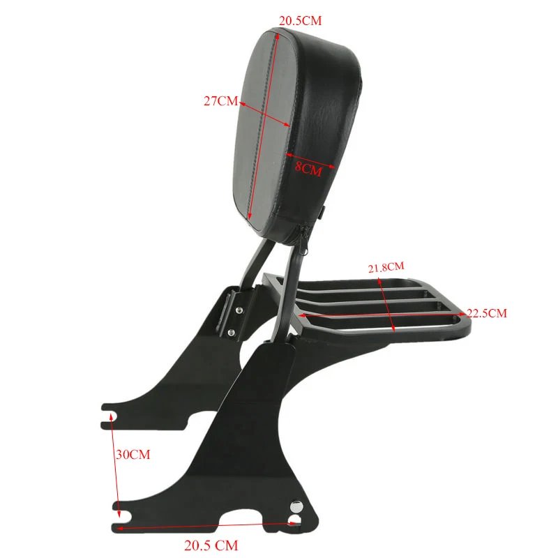 RUOCH для Harley Davidson Sportster Iron 883 1200 72 спинка Sissy Bar W/багажная стойка SuperLow XL883L XL883N XL1200X