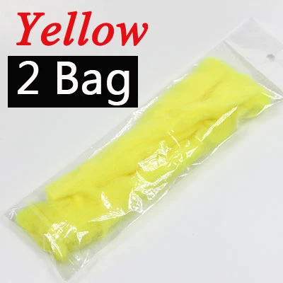 2 Bags Yellow 2 упаковки несколько цветов яйцо свечение ошибка Пряжа Волокно приманка Парашютная форель и стальная голова мухоловка материал - Цвет: 2 Bags Yellow