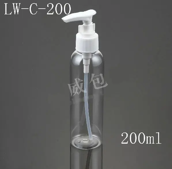 

300pcs/lot 200ml Socket Pump Comestics,Plastic Bottle,Shampoo Bottle LW-C-200