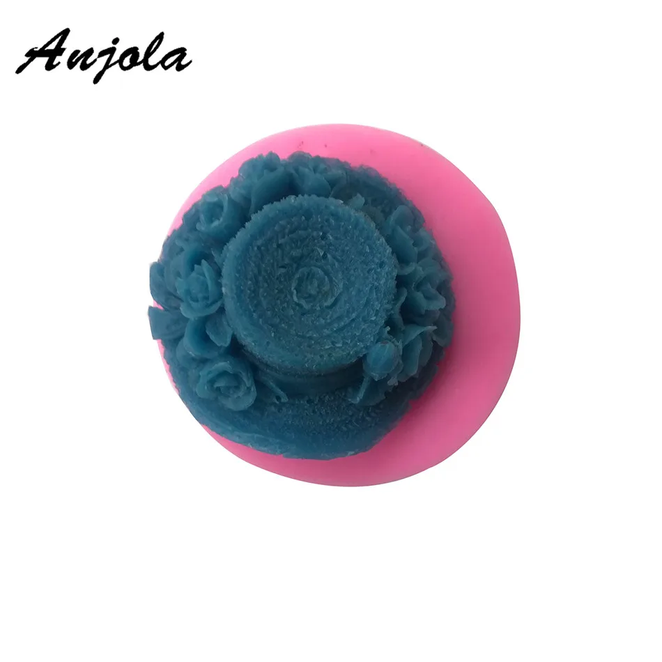 Anjola Diy силиконовые формы круглый соломенная шляпа украшения торта ручной