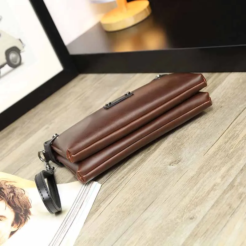 Мужской Длинный кошелек из искусственной кожи на молнии с карманом для монет