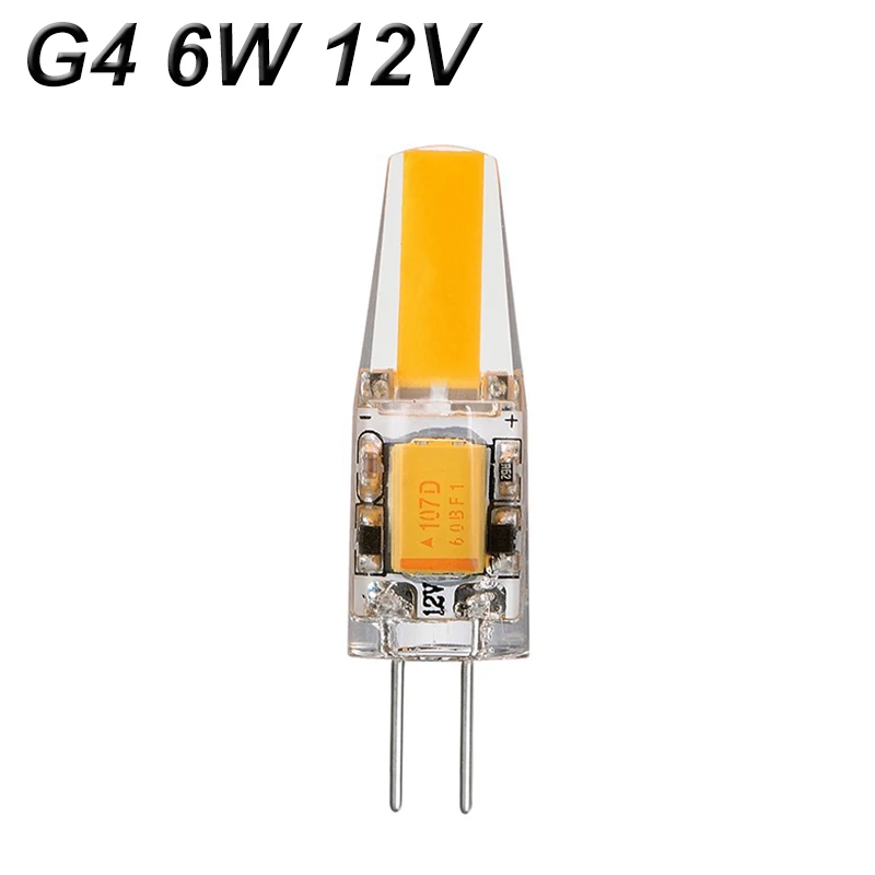 Сверхъярсветодиодный приглушаемая светодиодная лампочка G4 1 шт. COB SMD 12 В