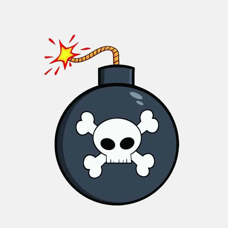 

YJZT 9.8CM*12.3M Funny Skeletons On The Bomb Helmet Window Body Helmet Car Sticker Decal 6-2663