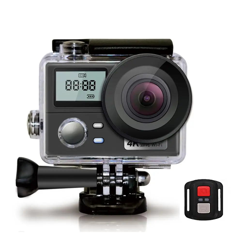 Экшн-камера с двойным экраном Full HD Allwinner 4K wifi 2," экран мини Go шлем камера pro Водонепроницаемый спортивный видеорегистратор камера