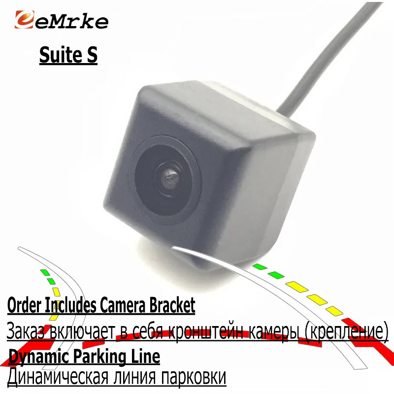 Suite S EEMRKE CCD Автомобильная камера заднего вида с интеллектуальной динамической траекторией для Nissan X-Trail Xtrail X Trail T30 2001-2007 - Название цвета: Suite S