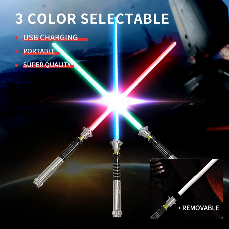 Косплэй светильник сабля с звук СИД красного зеленого и синего цвета лазер