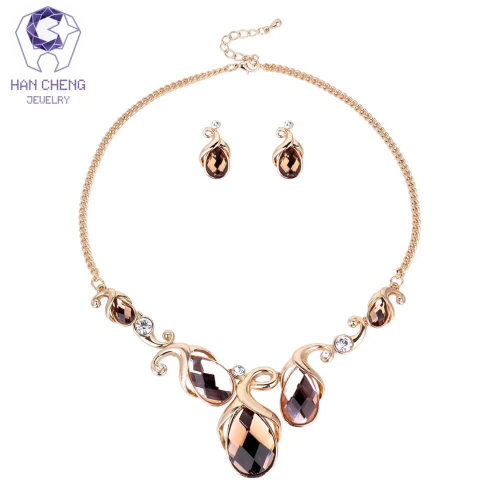 Новинка модное роскошное ожерелье HanCheng с подвеской в виде капли воды украшение