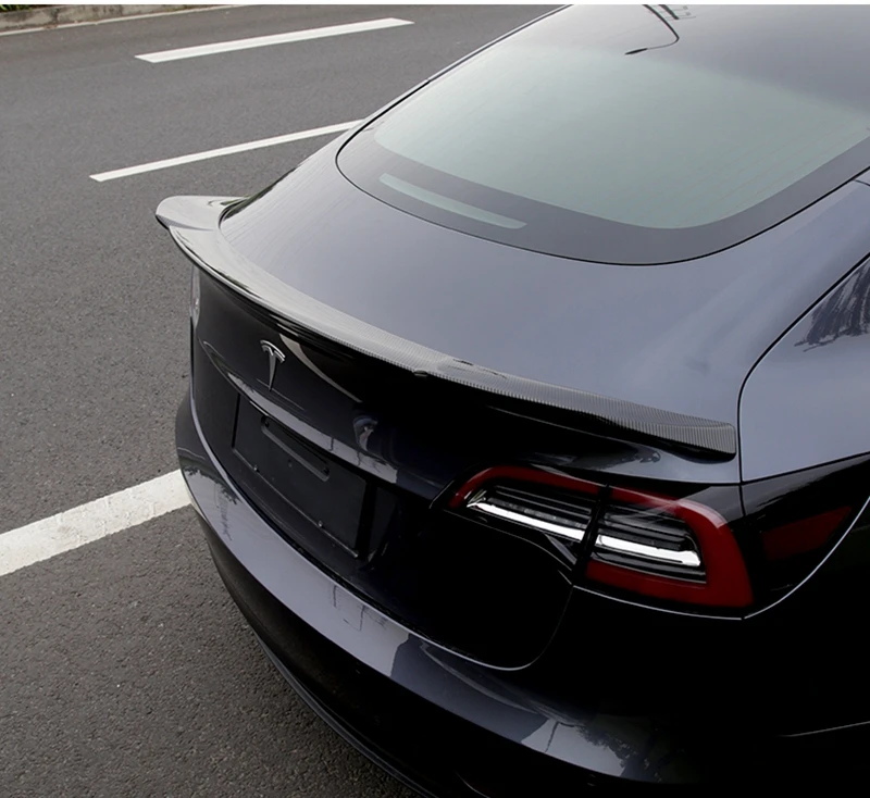 Для Tesla модель 3 автомобильный Стайлинг ABS пластик Неокрашенный задний багажник Крыло загрузки губ спойлер на крыше украшения