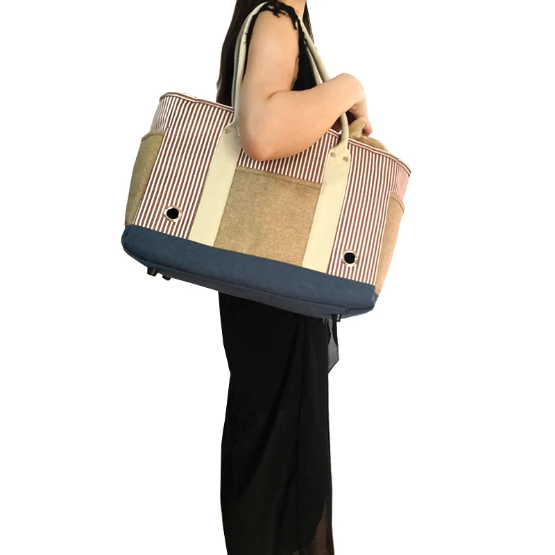 Сумка переноска в полоску для собак и кошек бесплатная доставка через CPAM|bag mate|bag