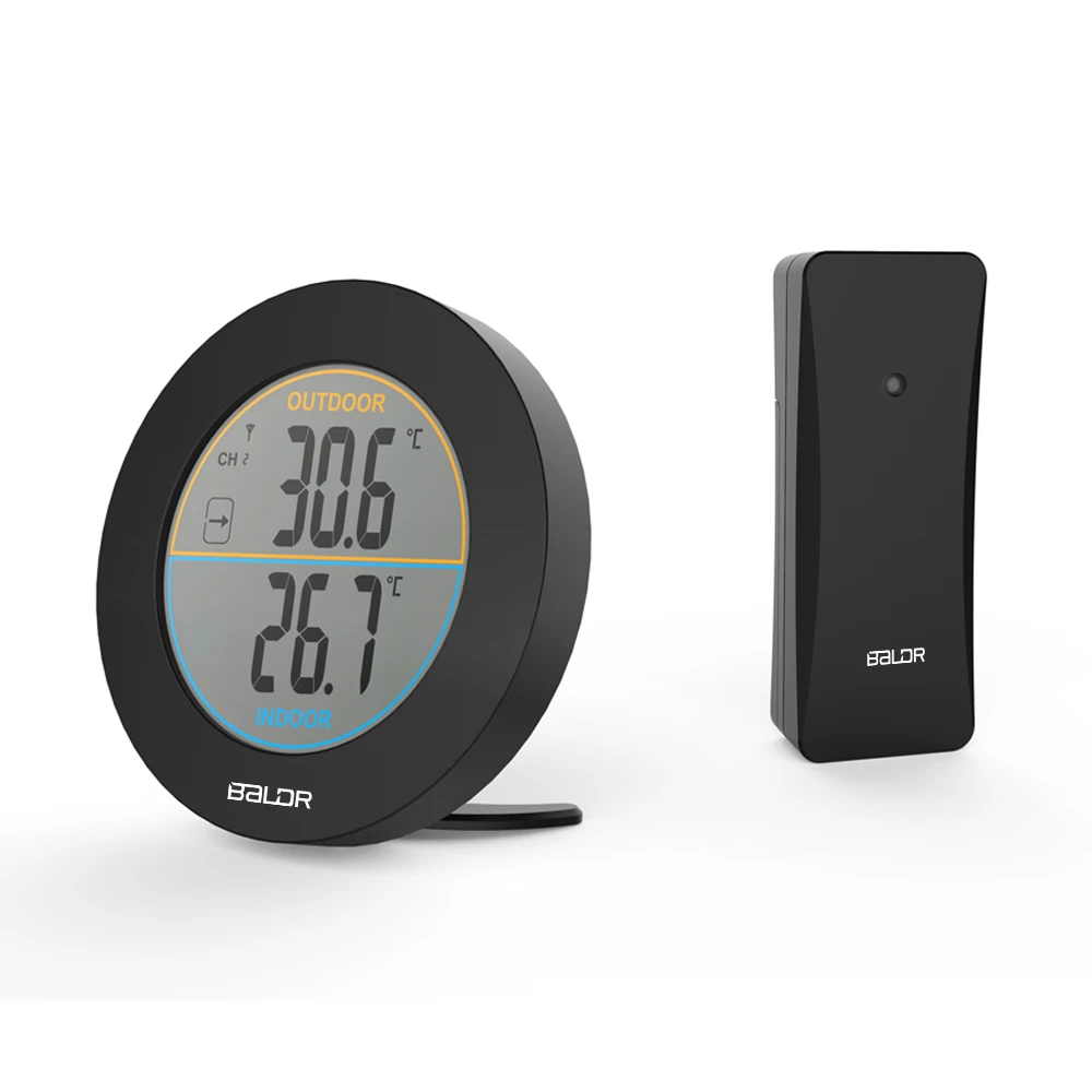 

Baldr Digita lLCD Display Thermometer Table Max/Min Records Trend Monitor Wall Wireless Indoor outdoor Temperature Sensor Meter