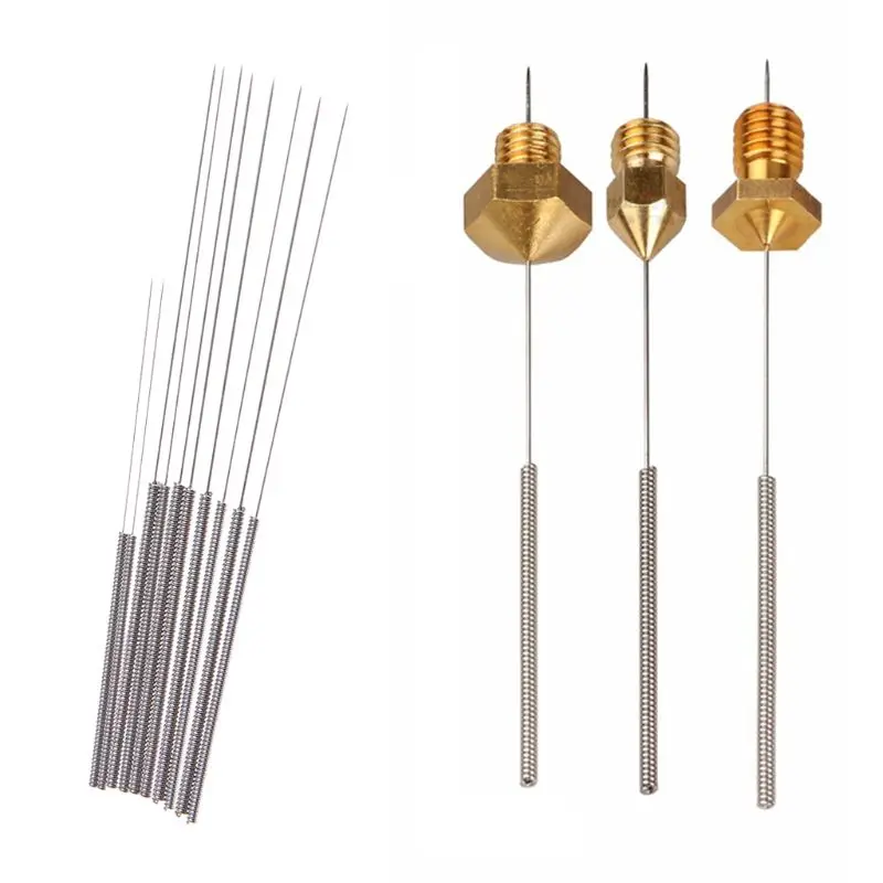 

1PCS Stainless Steel Metal Nozzle Cleaning Needle Drill Bit Kit for 3D Printer Parts 0.2mm 0.25mm 0.3mm 0.35mm 0.4mm