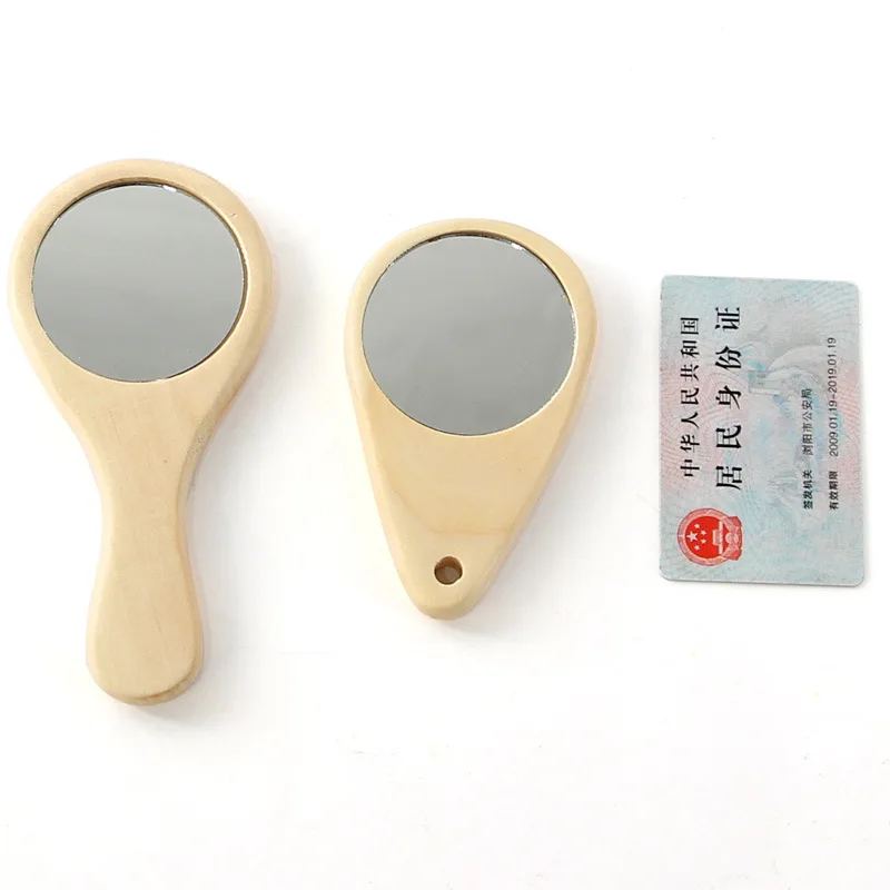 Креативное деревянное зеркало для макияжа украшения мини портативное принцессы