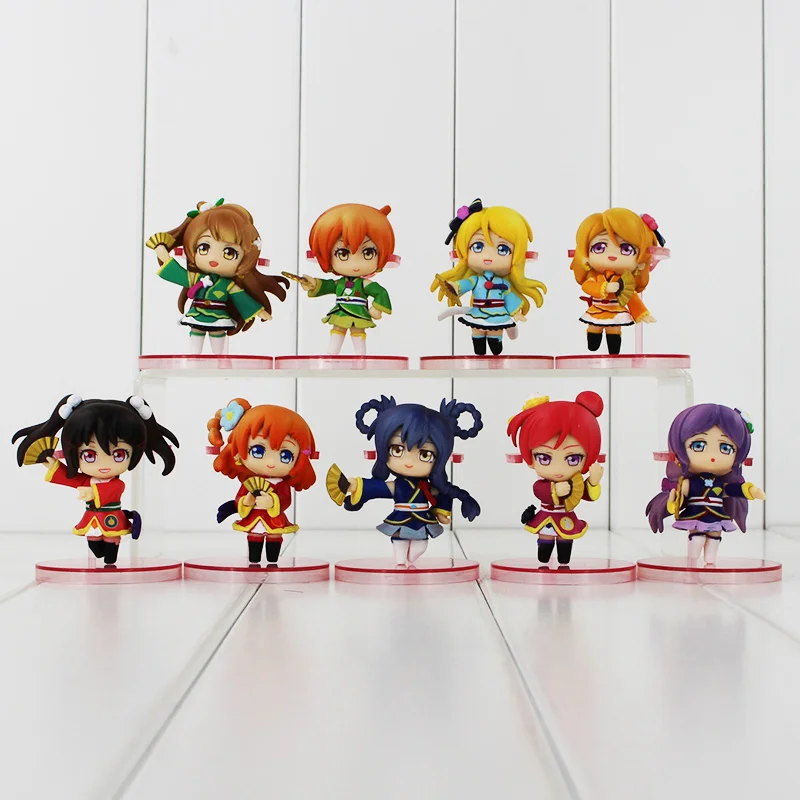 2016 Новый Q versiont Аниме Мультфильм Love Live! Проект кумир школы ПВХ фигурка