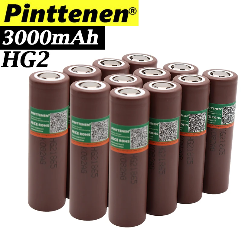 100% оригинал HG2 18650 батарея 3000mAh 3 6 V литиевая непрерывная разрядка 20A выделенная