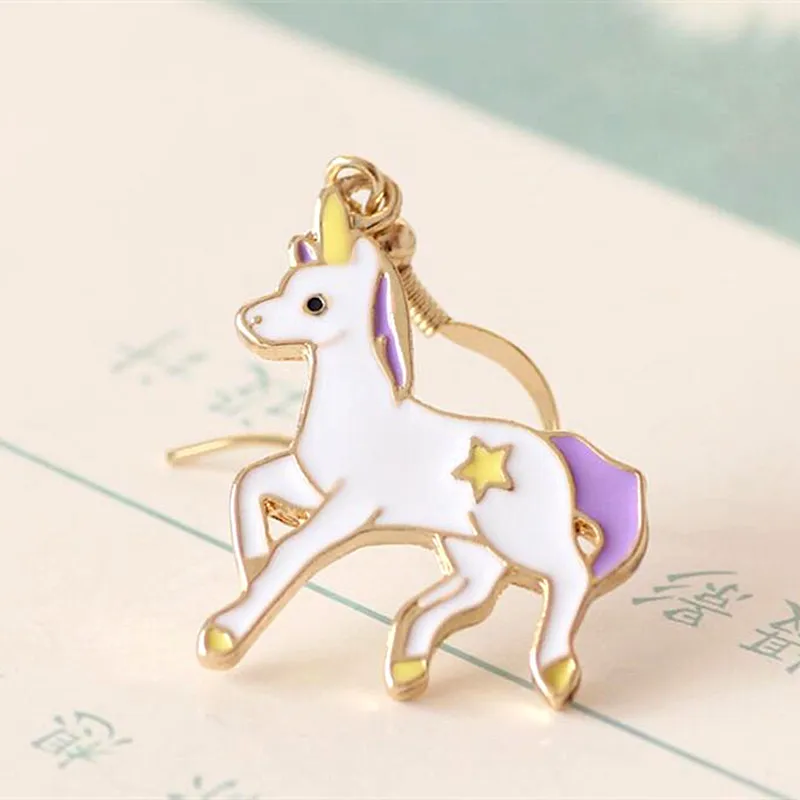 Timlee E251 BD Two-sided Drops Of Oil Lovely Horse Drop Earrings Wholesale | Украшения и аксессуары