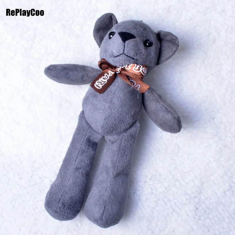 

20 шт./лот мини мишка Тедди Мягкие плюшевые игрушки 20 см маленький мишка с галстуком мягкие игрушки меховая подвеска детский подарок на день рождения Декор