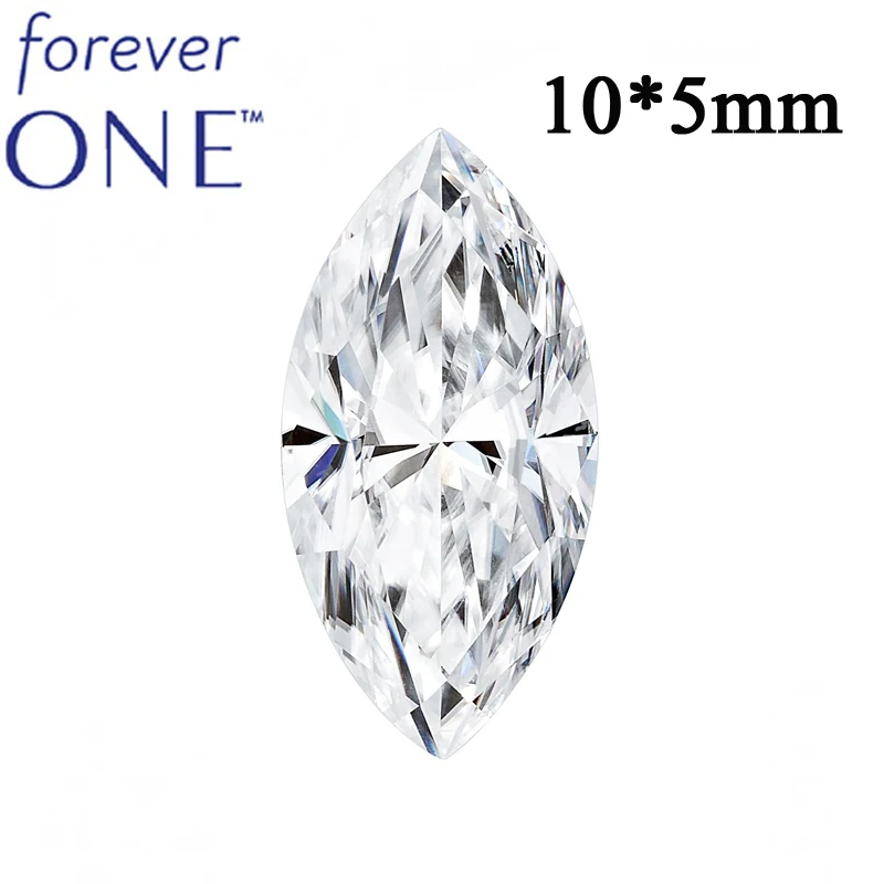 

Test Positive 1Carat Marquise Cut White Moissanite Stone VS DEF Colorless Charles Colvard Forever One Loose Moissanite Gemstone