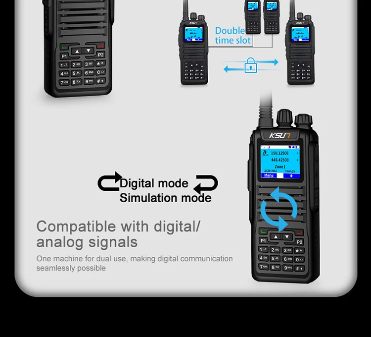U/V двухдиапазонный Профессиональный fm-передатчик DMR7-D2 Любительское радио оборудование с DTMF Walkie Talkie