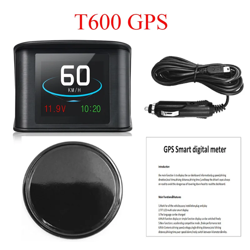 Автомобильный OBD2 GPS Компьютер HUD цифровой OBD спидометр для вождения пробег