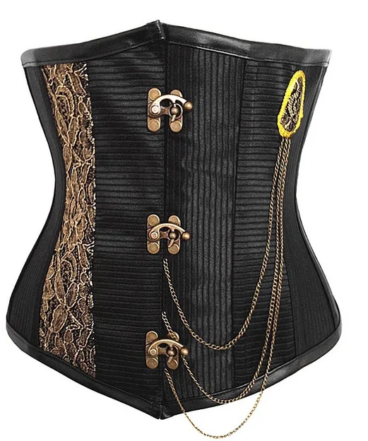 Woman Burlesque Steel Bone Punk Corsets Dobby Corselets Retro Gothic Bustiers Steampunk Corset S-XXL | Женская одежда