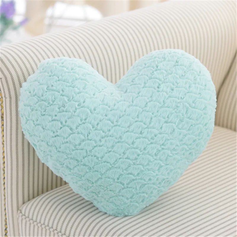 Подушка в форме сердца Романтический зонтик резной плюшевый флис для кукол любовь свадебный подарок квадратная подушка диванная Подушка Декор - Цвет: blue