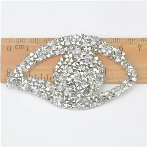 7cm silver 25 шт./лот, стразы для горячей фиксации, Звездный дизайн, стразы с кристаллами, нашивки для одежды, блестящие - Цвет: 7cm silver