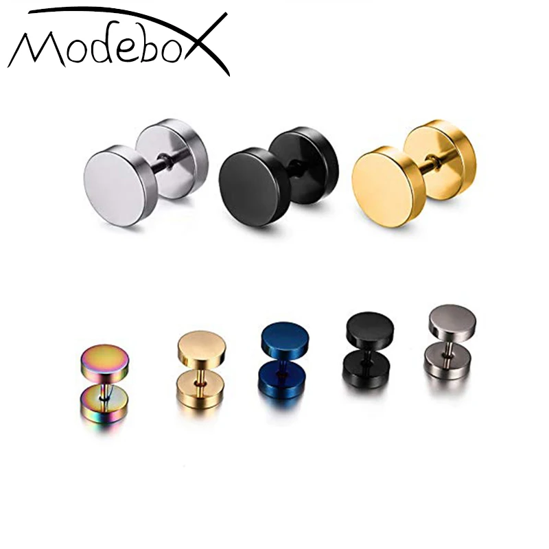 MODEBOX 3 пары серьги из хирургической стали гантель туннельная Вилка Комплект
