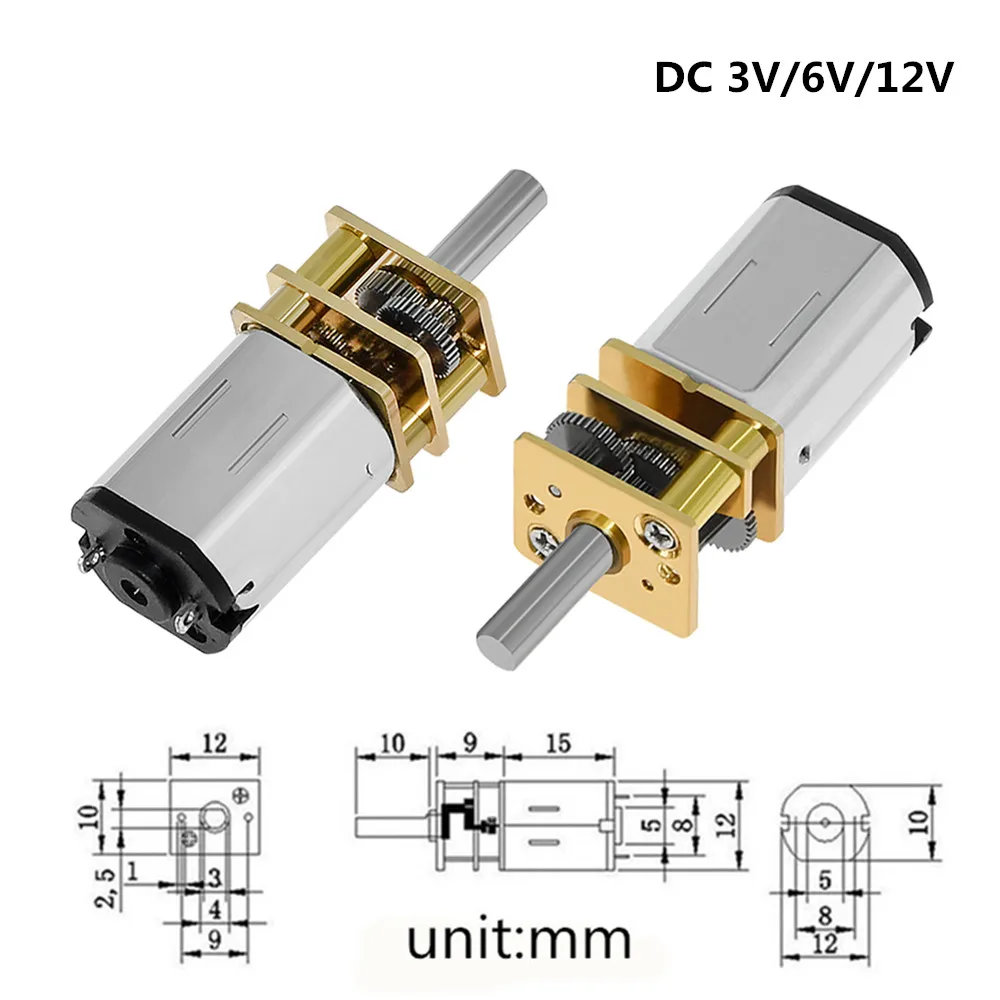 DC 3 V/6 V/12 V N20 мини микро металлическая передача мотор с зубчатым колесом двигатели