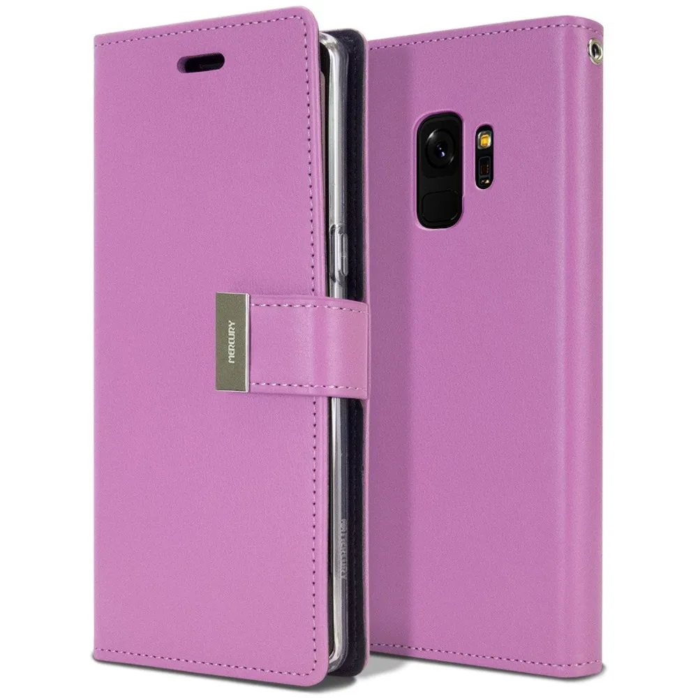Натуральная Mercury Rich Diary из искусственной кожи чехол-бумажник чехол КРЫШКА ДЛЯ samsung Galaxy s4 s5 s6 s7 edge S8 S9 Plus Note 3 4 5 8