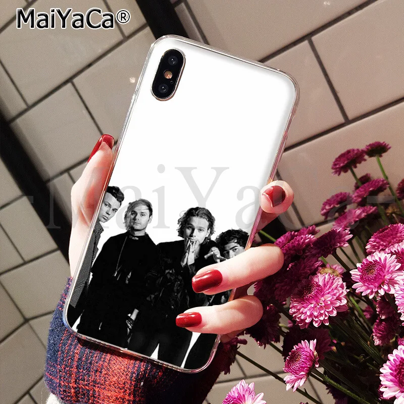 MaiYaCa 5SOS Coque Основа Чехол для iPhone X XS MAX 6 6s 7 7 plus 8 8 плюс 5 5S SE XR - Цвет: A13